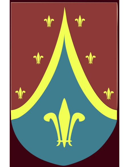 Middelalderlig fleur-de-lis banner,...