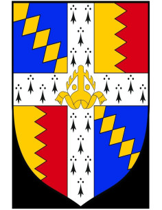 Estandarte medieval cuartelado rombos