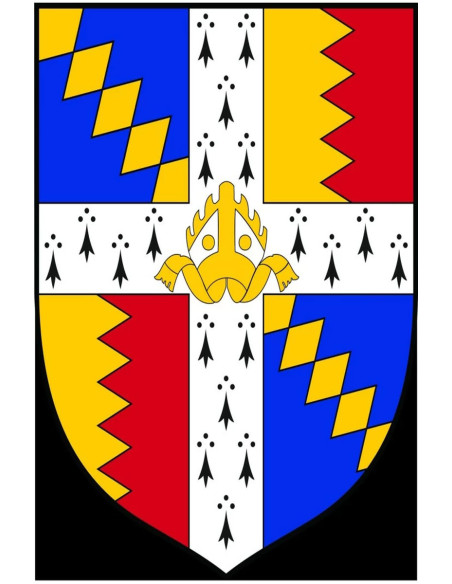 Estandarte medieval cuartelado rombos