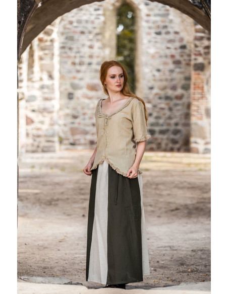Middeleeuwse rok model Diana, naturel...