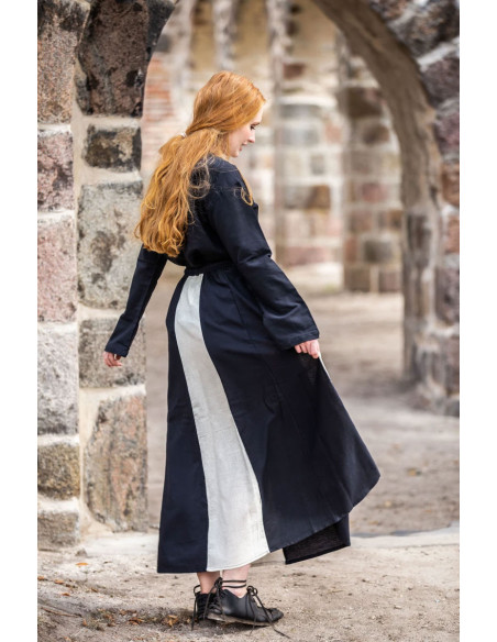 Middelalderskørt Diana model, sort-hvid