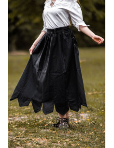 Middelalderskørt med broderi Svenja model, sort 2