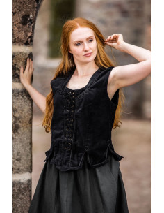 Corpiño medieval Odette, color negro 2