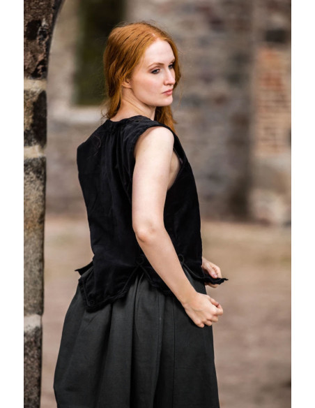 Odette middelalderlig overdel, sort...