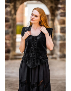 Mittelalterweste Modell Adrienne, schwarz 2