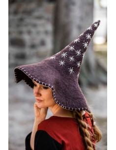 Sombrero de bruja modelo Star, color marrón