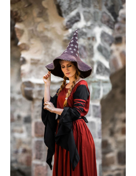 Ster model heksenhoed, bruine kleur