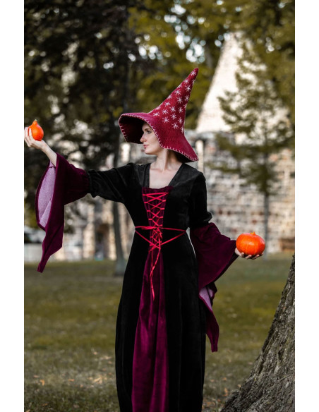 Ster model heksenhoed, rode kleur