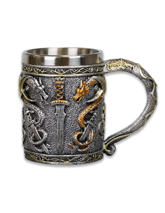 Taza Espada del Dragón en resina (14 x 8,5 x 11 cm)