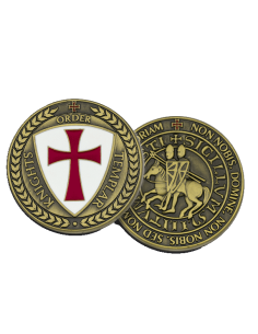 Moneda Caballeros Templarios, oro viejo