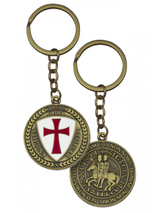 Llavero de los Caballeros Templarios, oro viejo