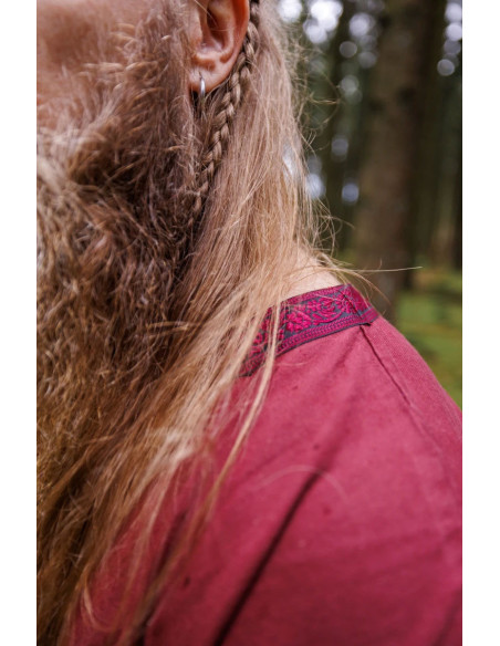 Túnica medieval Halvor, color rojo