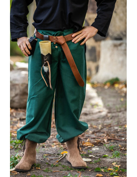 Pantalón medieval Gerold, color verde