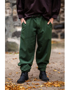 Pantalón medieval verde suave 2