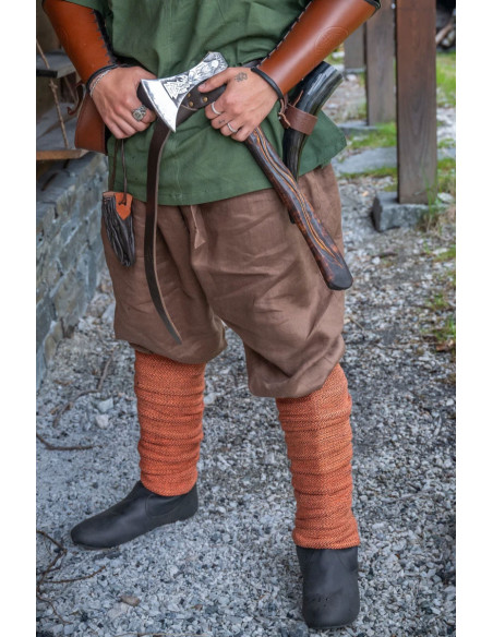 Wodan vikingebukser i hør, brune