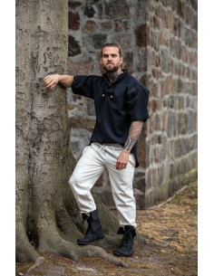 NATUURLIJKE kleur Unisex middeleeuwse broek met... 2