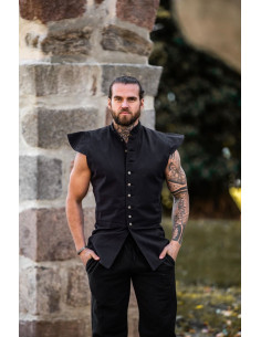 Klassiek renaissance vest model Charles, kleur zwart