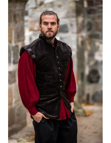 Renæssancevest model Pierre, brun farve