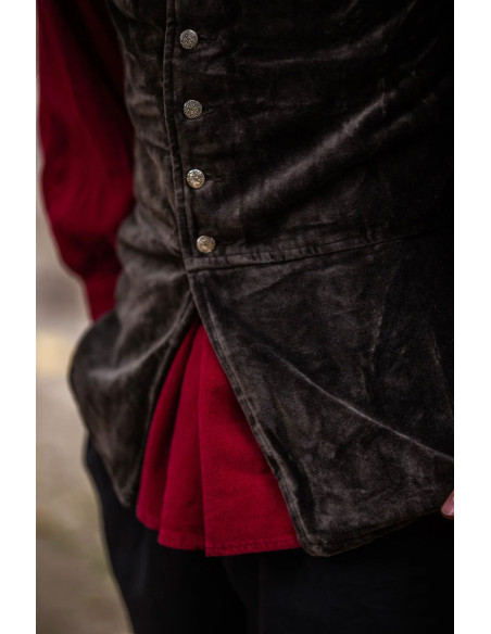 Renæssancevest model Pierre, brun farve