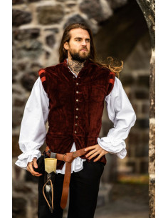 Renaissance vest model Pierre, rode kleur