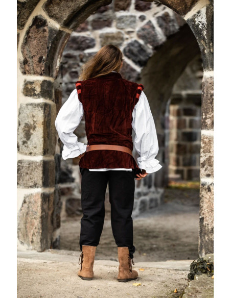 Renaissance-Weste Modell Pierre, rote...