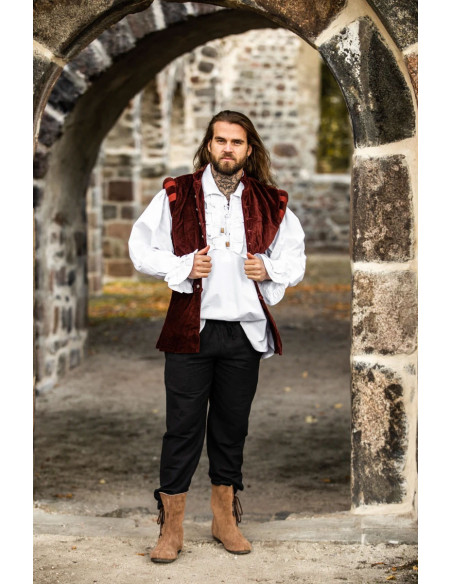 Renaissance-Weste Modell Pierre, rote...