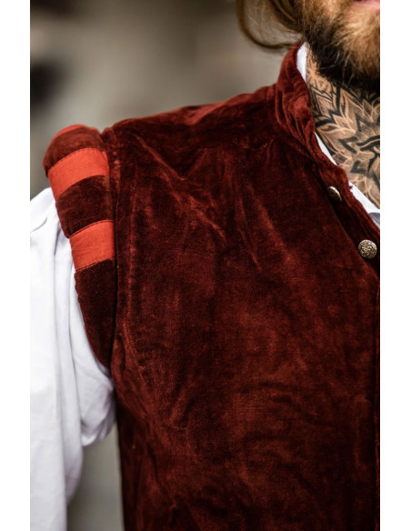 Renaissance-Weste Modell Pierre, rote...