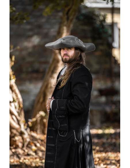 Hugo driehoekige piratenhoed in wol,...