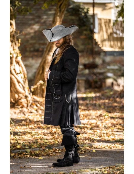 Hugo pirat tricorn hat i uld, grå