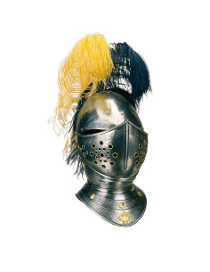 Casco caballero medieval grabado, Marto