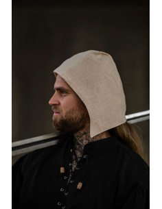 Mittelalterlicher Bauernkrepp Roger, naturweiße Baumwolle