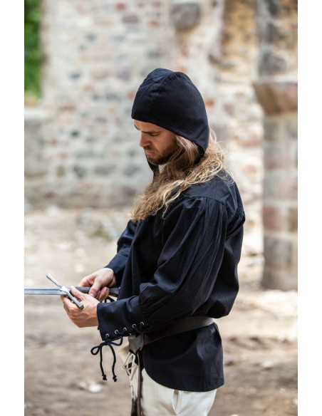 Bomuld bonde crepe, sort farve