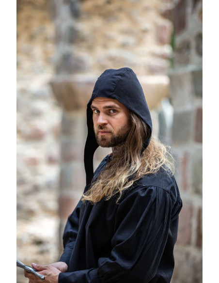 Katoen boerencrêpe, zwarte kleur