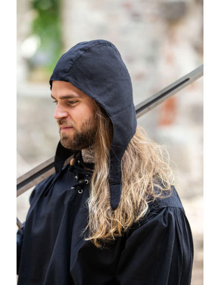 Bomuld bonde crepe, sort farve