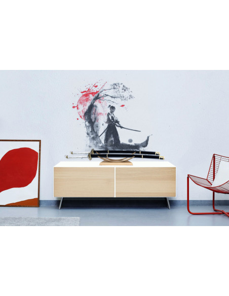 Tafelsteun voor 2 katana's, naturel...