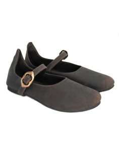 Zapatos medievales marrones para damas, Rieke 2