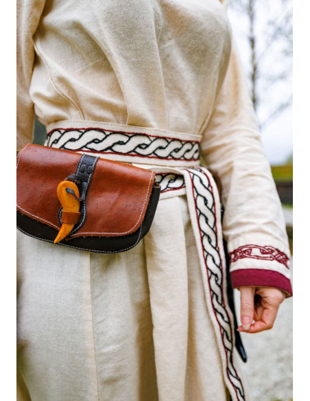 Vikingriem model Elina, naturel wit...