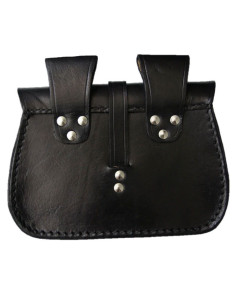 Bolso de cuero negro con diseño celta 2