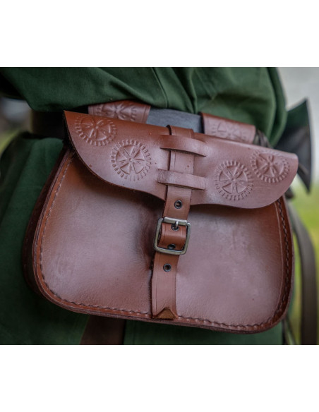 Zwarte leren tas met ster design