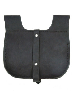 Bolso medieval de cuero negro modelo Udo 2