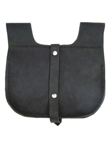 Mittelalterliche schwarze Ledertasche...