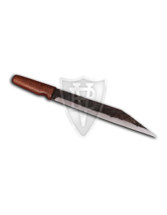 Espada escramasajón funcional con empuñadura de madera