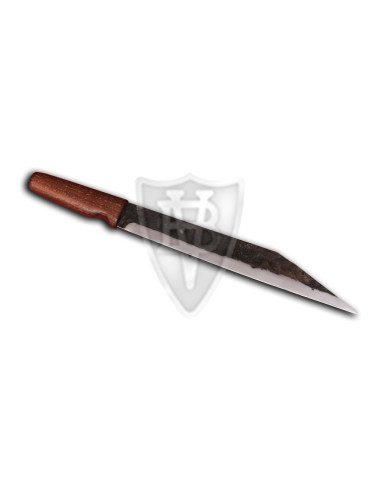 Espada escramasajón funcional con empuñadura de madera