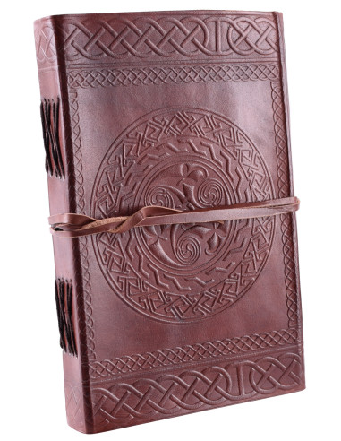 Celtic læder dagbog, brun (21x14 cm.))