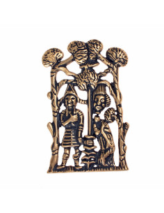 Bronzen broche Pelgrimsbord Hoofd van St. Albans