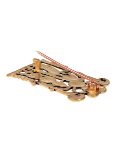 Bronzen broche Pelgrimsbord Hoofd van St. Albans 2