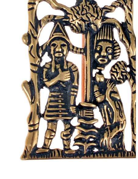 Bronze broche Pilgrims Sign Head of...