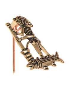 Broche en bronce peregrino Médico Mono