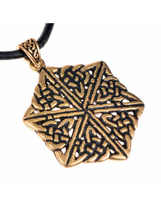 Keltischer Anhänger Charm Karo-Typ, in Bronze
