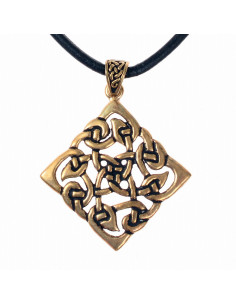 Keltische ruit hanger type Charm Karo, in brons